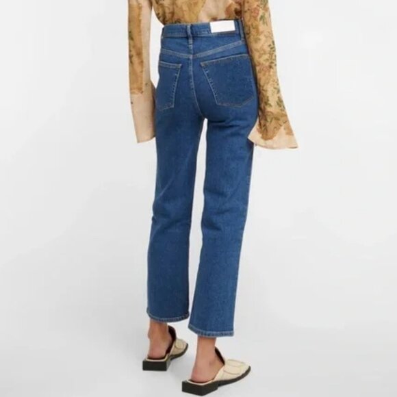 Re/Done 70'S Stovepipe Jeans Women's Size 30 Button Fly Deep Faded Blue - Picture 4 of 16